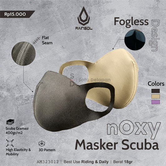 Masker Scuba Noxy | Scuba Gramasi 400gr | Masker Anti Polusi