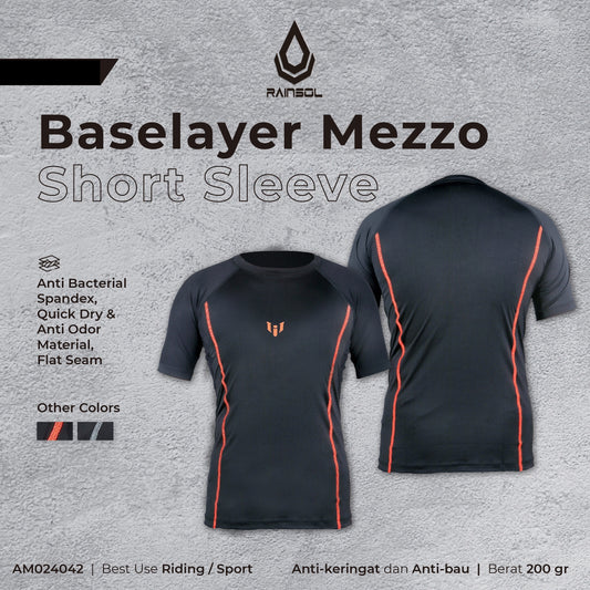 Baselayer Mezzo Short Sleeve | Baselayer Pengendara Motor | Kaos Pria